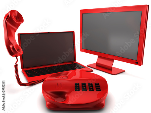 A bundle of three main telecommunication services
