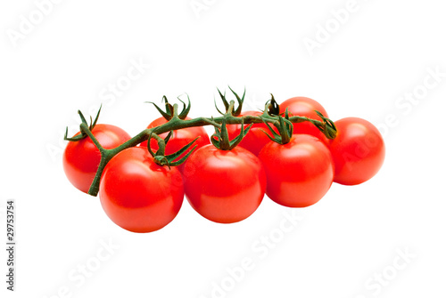 cherry tomatoes, isolated on the white background