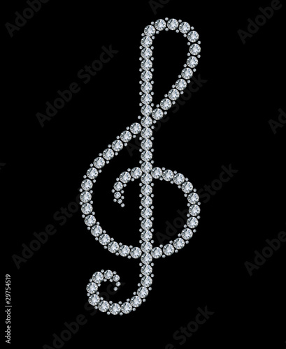 diamond treble clef