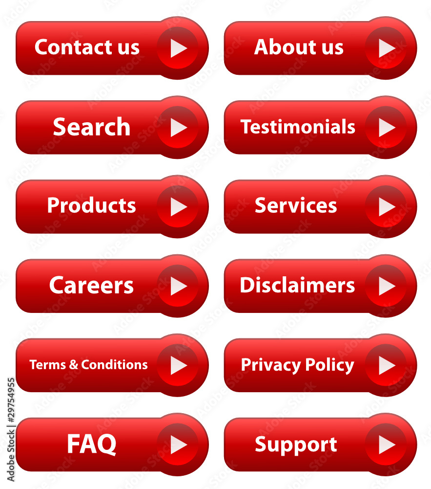 WEBSITE BUTTONS KIT (contact support faq about us poster red) WEBSITE BUTTONS KIT (contact support faq about us poster red)