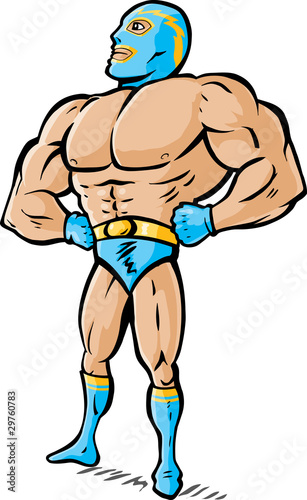 Intense wrestler.