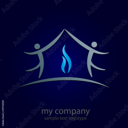 Logo Gas and family # Vector