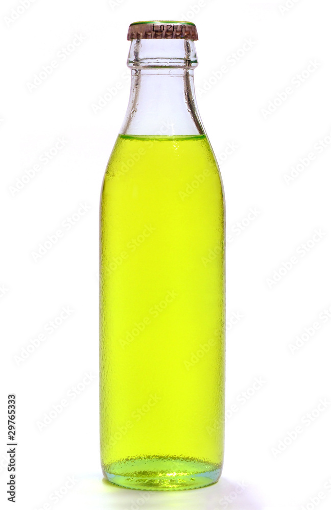 Bottle of yellow lemonade Bottle of yellow lemonade