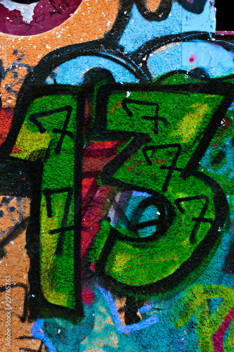 Urban graffiti wall