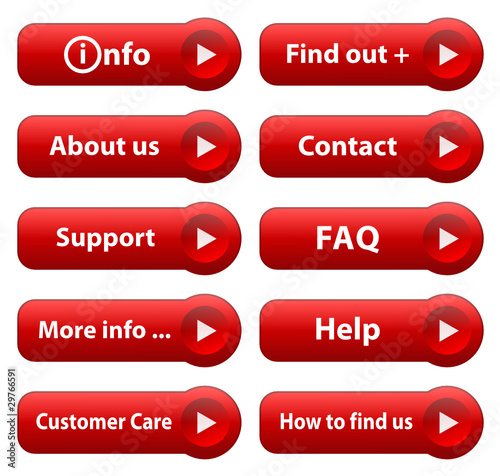 INFORMATION Web Buttons (find out more info about us red vector)