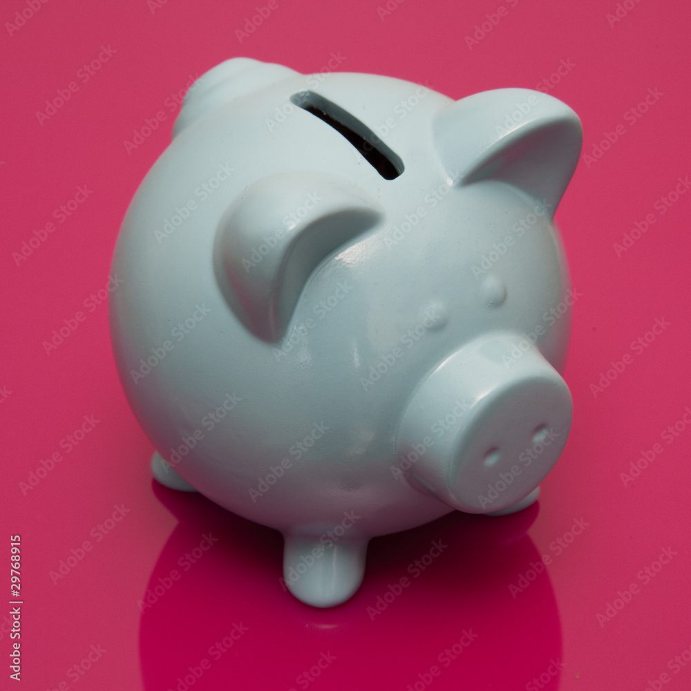 Blue piggy bank or money box Blue piggy bank or money box
