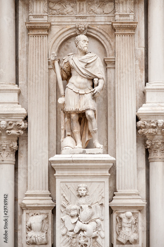 Antique statue, interior courtyard of Doge's Palace, Venice