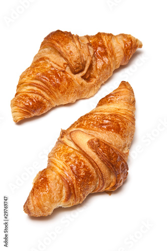 Croissants isolated on a white background.