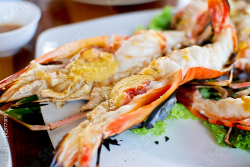 grilled shrimp closeup