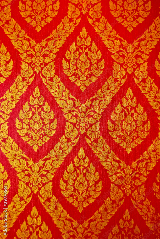 Ancient Thai pattern on wall Ancient Thai pattern on wall