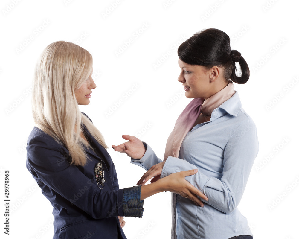 two chatting women two chatting women
