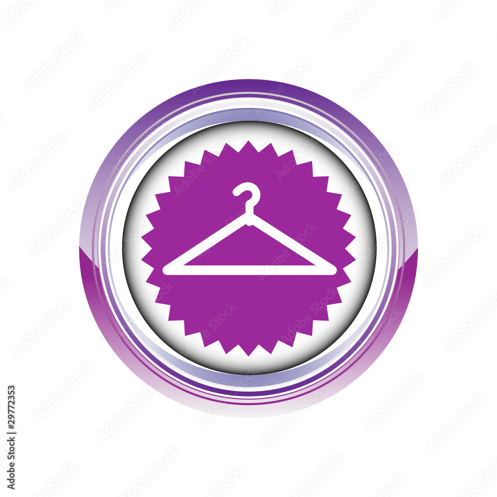 cintre pressing linge logo picto web icône design symbole Stock Vector |  Adobe Stock