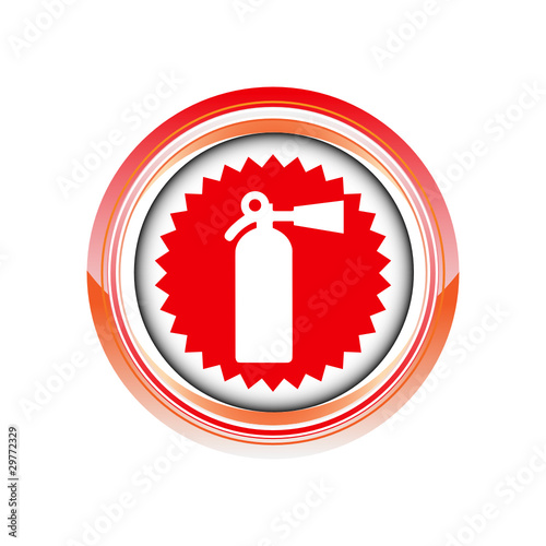 extincteur feu incendie logo picto web icône design symbole