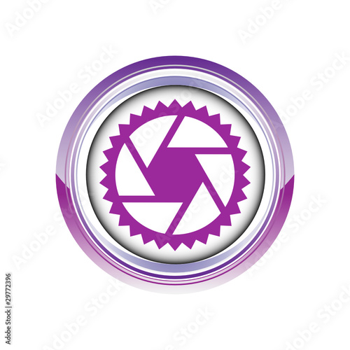 diaphragme objectif photo logo picto web icône design symbole