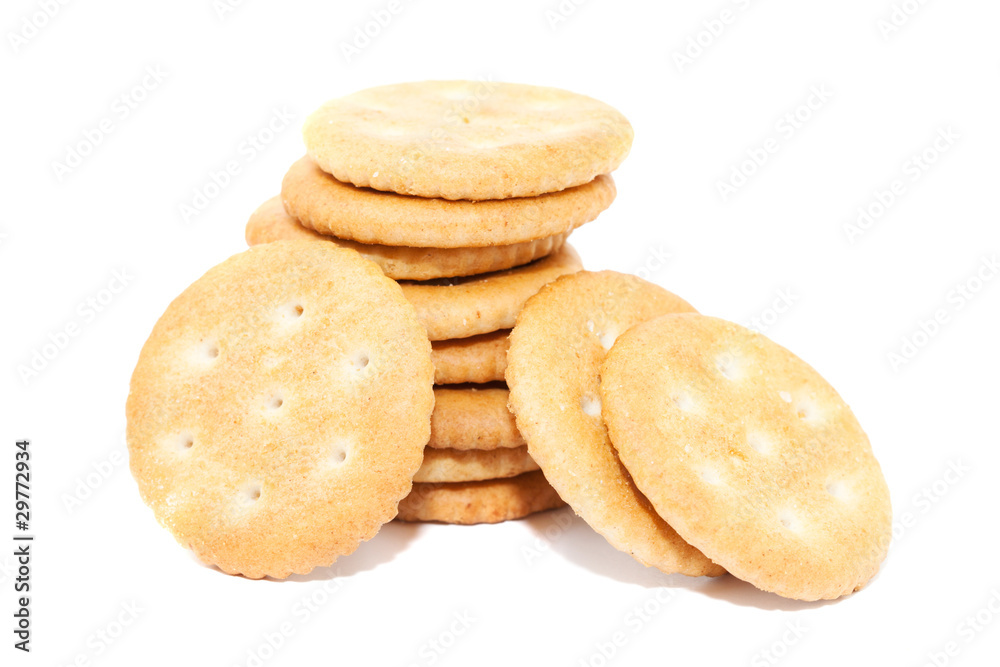Round salty crackers Round salty crackers