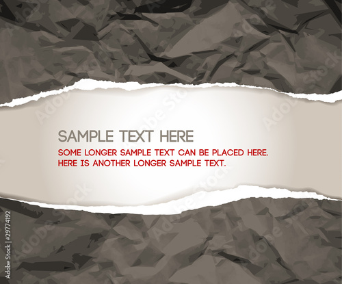 Vector ripped paper