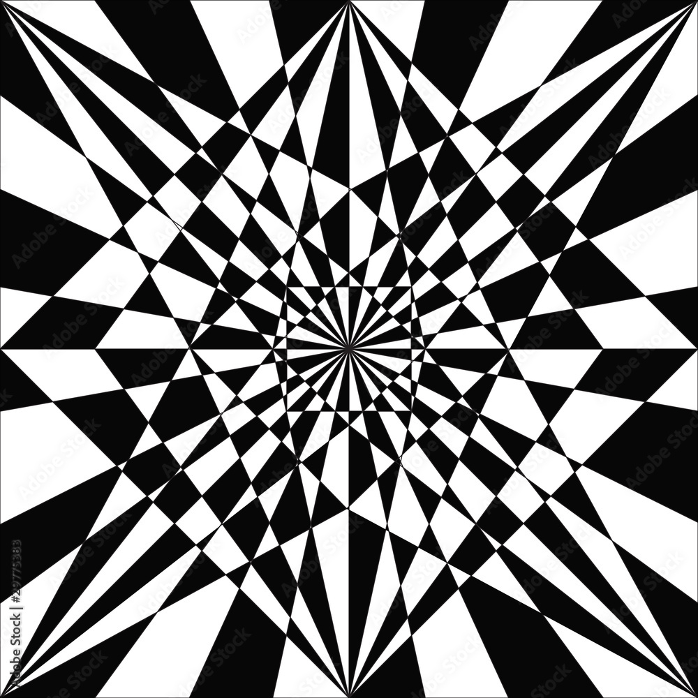 black and white illusion illustration