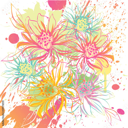 abstract vector flower background