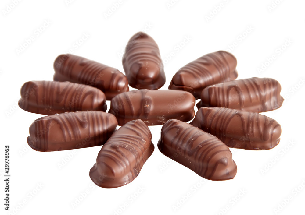 chocolate candies isolated on white background. chocolate candies isolated on white background.