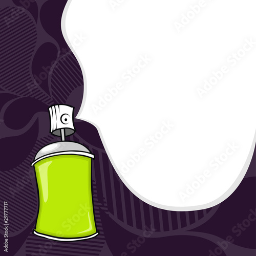 cartoon of graffiti spray can
