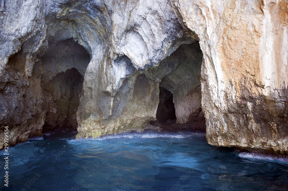 Charming big caves along Cilento seacoast, Italy