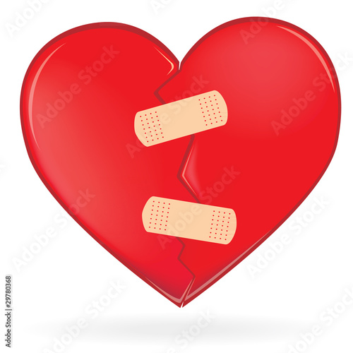 Coeur réparé après s'être cassé