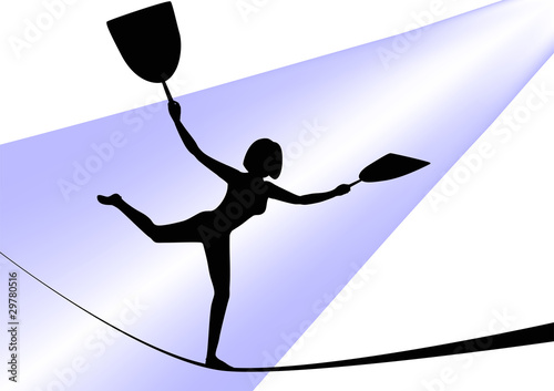 Girl on a rope