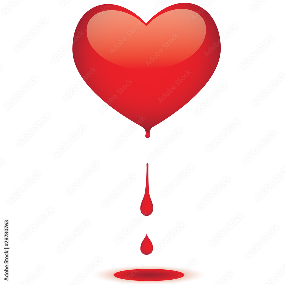 Coeur Qui Saigne Stock Vector Adobe Stock