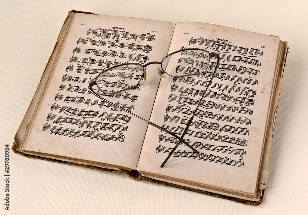 Obraz premium Music book open