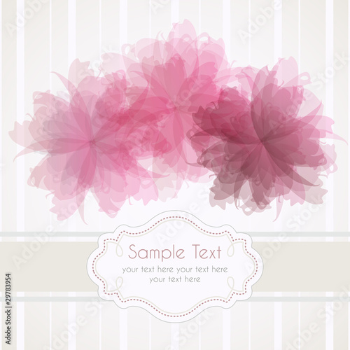 Romantic template frame design for greeting card