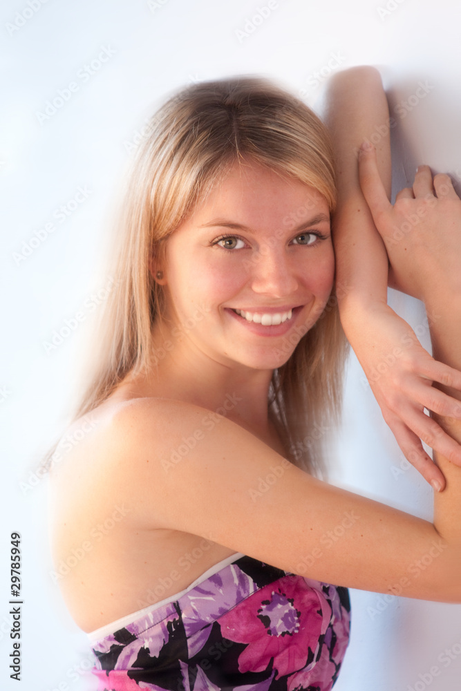 Beautiful woman in studio