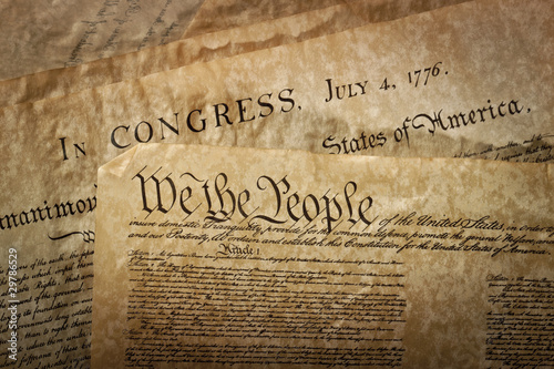Close-up of the U.S. Constitution photo