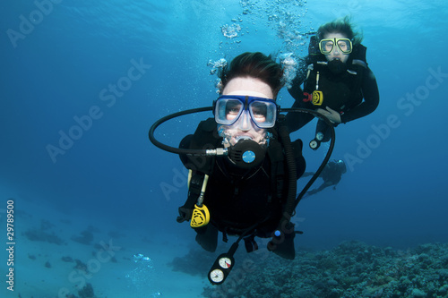 scuba divers having fun © JonMilnes