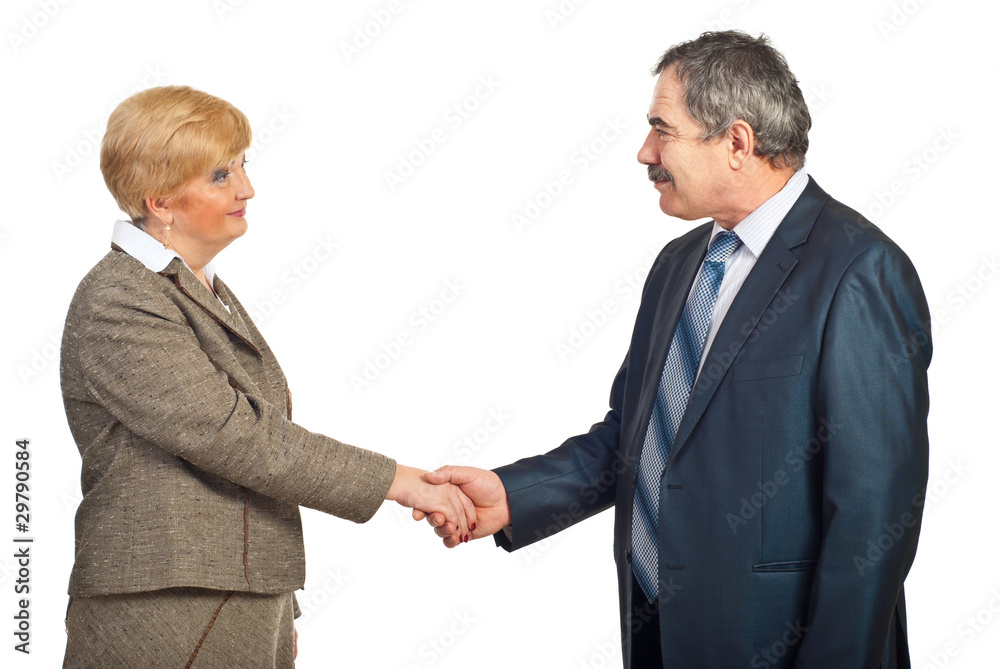 Business mature people acquaintance Business mature people acquaintance
