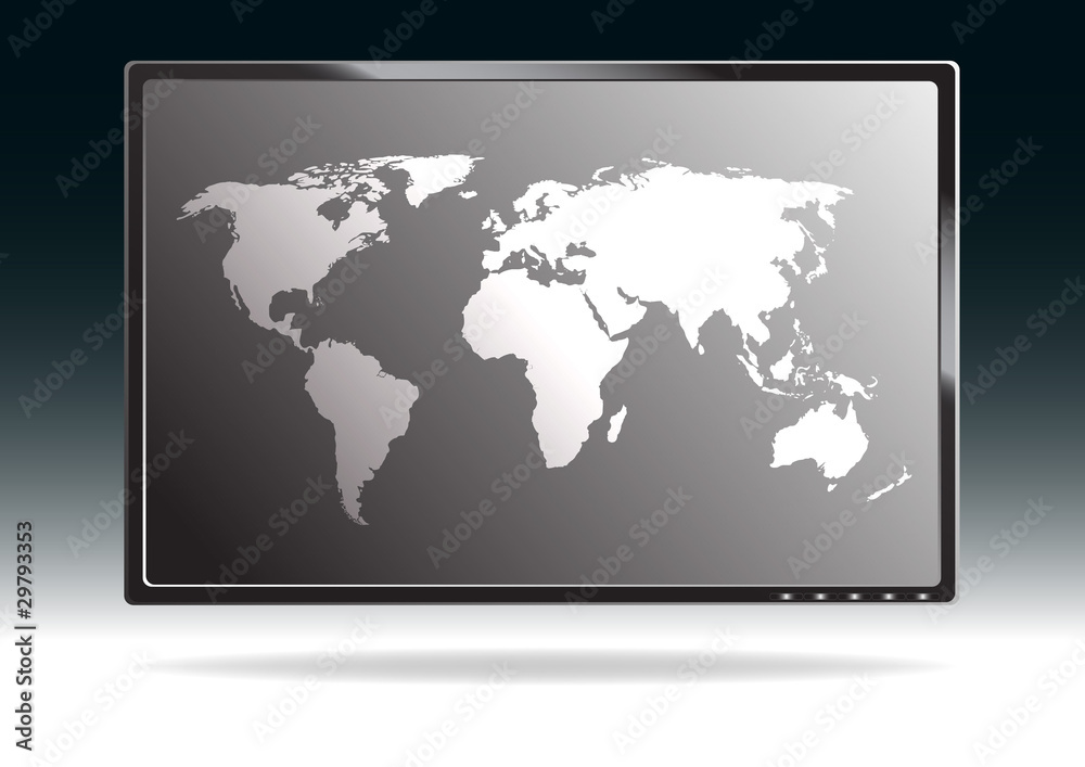 LCD monitor - vector illustration LCD monitor - vector illustration