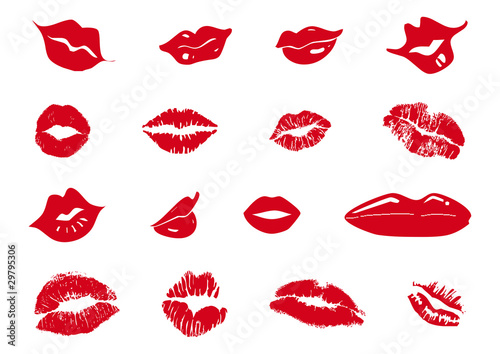 set di baci e labbra femminili