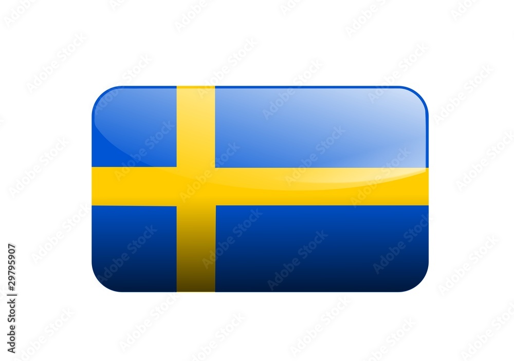 Web button with the flag of sweden Web button with the flag of sweden