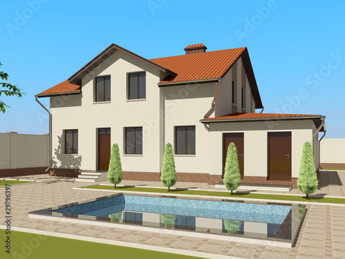 3D sketch of the house © Tsiumpa