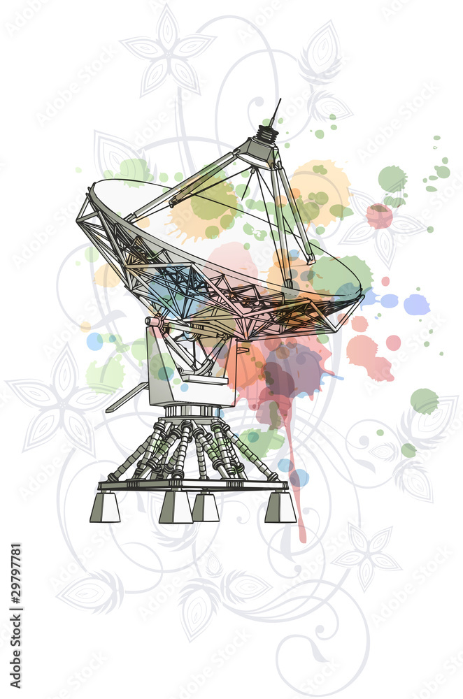 Satellite dishes antena - doppler radar & color paint Satellite dishes antena - doppler radar & color paint