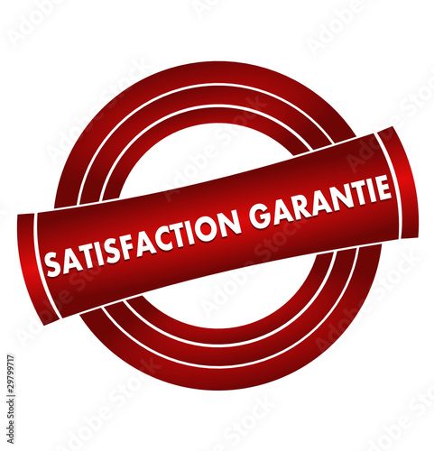 satisfaction garantie sur vignette rouge