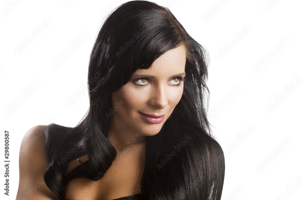 Naklejka premium dark haired woman