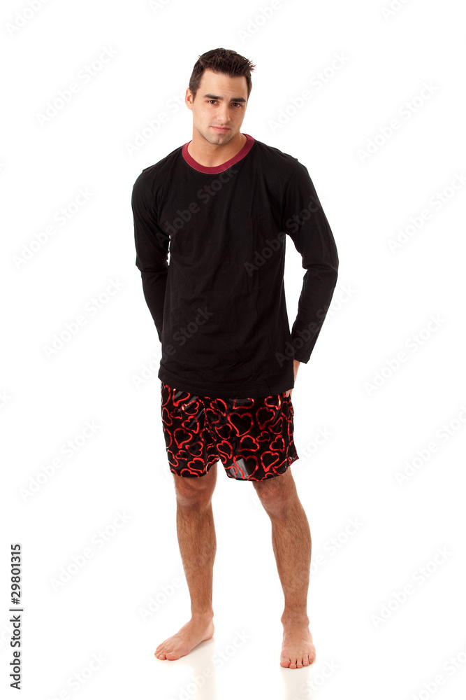 Fototapeta premium Man in Heart Boxers