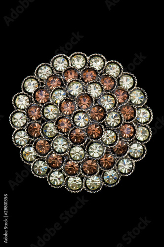 Obraz na płótnie beautiful rhinestone brooch w salonie