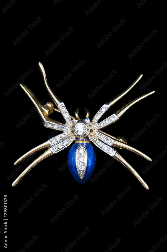 vintage spider brooch