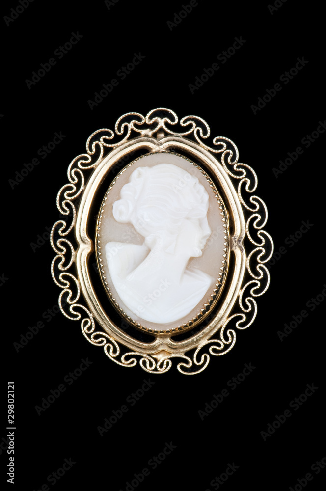 vintage cameo brooch