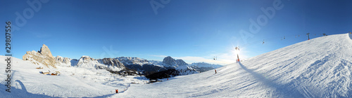 Skipisten Panorama in Gröden
