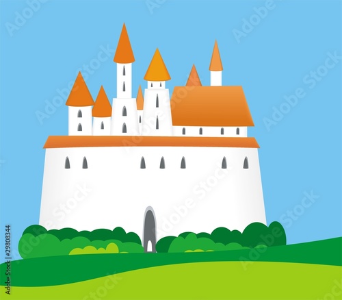 medieval castle or town