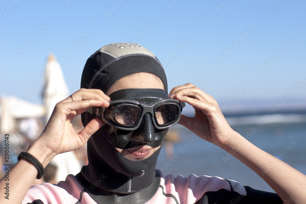 Obraz premium freediving girl