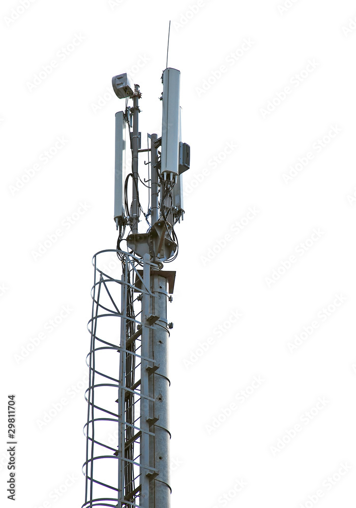 Telecommunication tower isolated on white Telecommunication tower isolated on white
