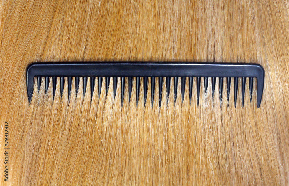 Fotografie Fair hair and comb
